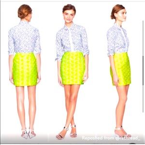 J Crew Lime Green Mini Skirt